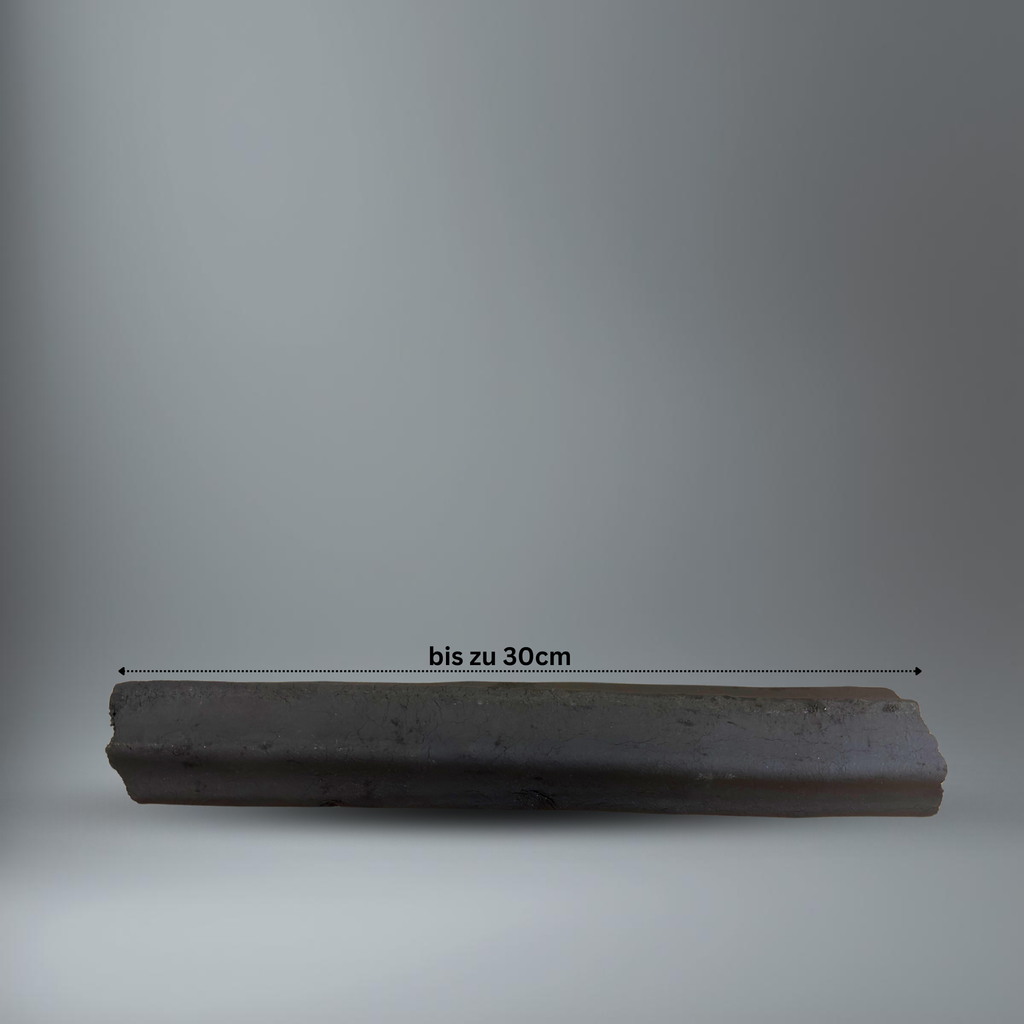 BlackSellig Haselnussstange im Querformat, mit der Längenbezeichnung "bis zu 30 cm"