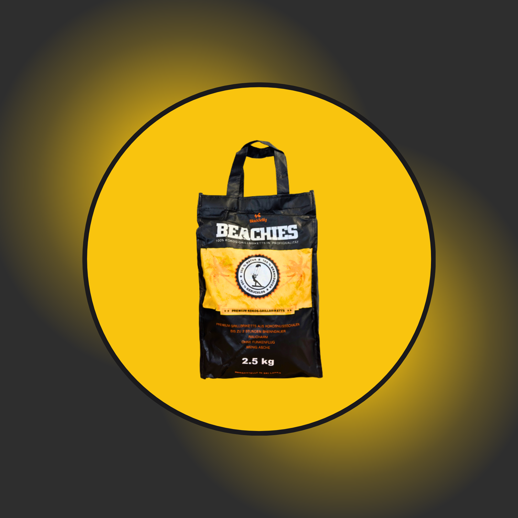 1 Sack BlackSellig Beachies 2,5kg auf gelbem Grund